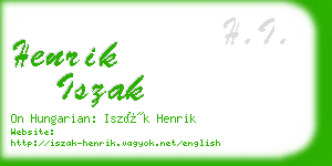 henrik iszak business card